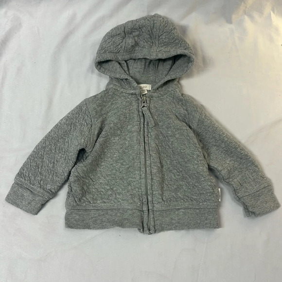 Burt's Bees Baby - hooded full zip newborn baby jacket. Size 0-3 months - Picture 1 of 3